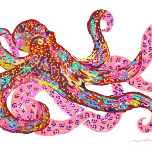 Estudio multicolor de un pulpo